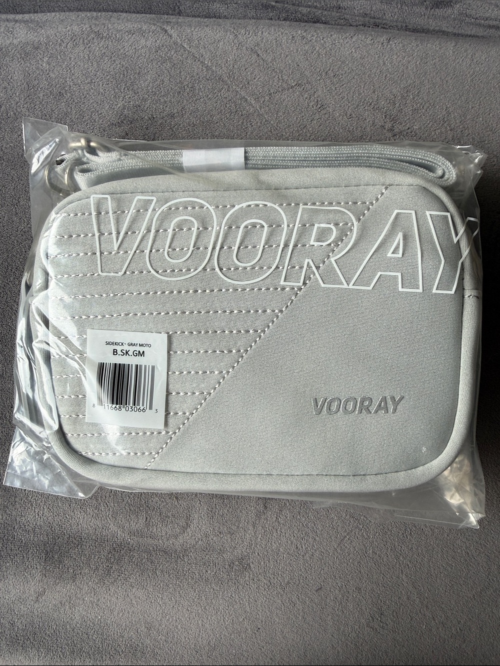 Vooray Compact Gray Crossbody Bag. Sealed in original packaging